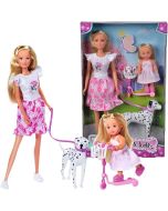 Steffi i Evi na spacerze z psem