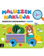 Maluszek nakleja. Książeczka wyszukiwanka z misiem