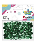 Cekiny okrągłe 9mm metaliczne zielone 14g