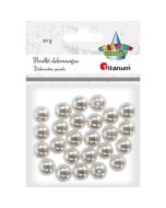 Koraliki plastikowe perełki białe 20g