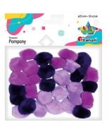 Pompony akrylowe 25mm fioletowe 30szt