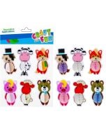 Ozdoba naklejki zwierzątka harmonijka 6szt