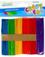 Patyczki drewniane kolorowe 60szt