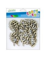 Ozdoba drewniana samoprzylepne listki dębu 12szt