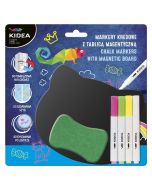 Zestaw markery kredowe z tablicą magnetyczną KIDEA