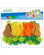 Ozdoba filcowa samoprzylepne dynie 48szt.