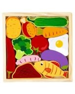 Układanka drewniana warzywa 12 elementów