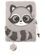 Pamiętnik z kłódką A5/96K 3D włochacz Raccoon