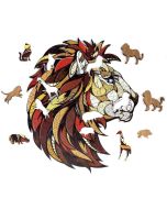 Puzzle Drewniane 2D Układanka Lew