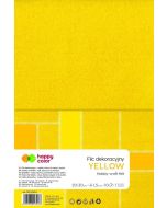 Filc dekoracyjny żółty 10szt HAPPY COLOR