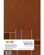 Filc dekoracyjny brązowy 10szt HAPPY COLOR
