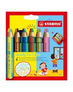 Kredki Woody 3w1 Duo 6 kol+ temperówka STABILO