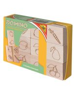 Domino drewniane - owoce i warzywa