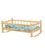 Kołyska duża dla lalek z pościelą