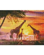Diamentowa mozaika - Rodzina żyraf 40x50cm