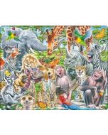 Układanka Szczęśliwe zwierzęta afrykańskie Maxi