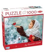Puzzle 1000 Girl with Red Mittens