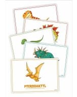 Plansze edukacyjne A4 - Dinozaury 10 kart