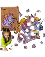 Puzzle drewniane eko 148 Bajeczny jednorożec A3