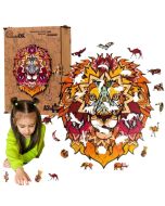 Puzzle drewniane eko 133 Lew afrykański A3
