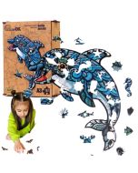 Puzzle drewniane eko 147 Delfin A3