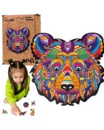 Puzzle drewniane eko 39 Brązowy niedźwiedź A3