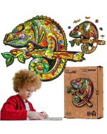 Puzzle drewniane eko 130 Kameleon A3