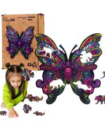 Puzzle drewniane eko 103 Kolorowy motyl A3