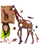 Puzzle drewniane eko 102 Cętkowana żyrafa A3