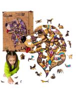 Puzzle drewniane eko 125 Wierny Sirko A3