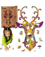 Puzzle drewniane eko 95 Szlachetny jeleń A3
