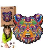 Puzzle drewniane eko 22 Brązowy niedźwiedź A4
