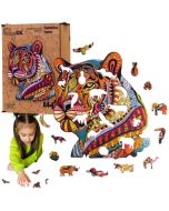 Puzzle drewniane eko 73 Tajemniczy tygrys A4