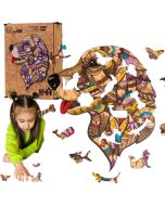 Puzzle drewniane eko 67 Wierny Sirko A4