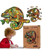 Puzzle drewniane eko 69 Kameleon A4
