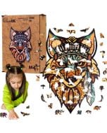 Puzzle drewniane eko 65 Leśny lis A4