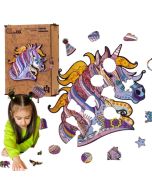 Puzzle drewniane eko 63 Bajeczny jednorożec A4