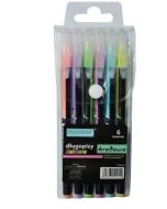 Długopisy żelowe kredowe 6 kolorów