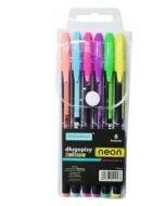 Długopisy żelowe neonowe 6 kolorów