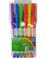 Długopisy żelowe 6 kolorów