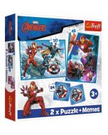 Puzzle 2w1 + memos - Bohaterowie w akcji TREFL