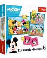 Puzzle 2w1 + memos Poznaj bohaterów Disney TREFL