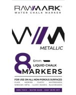 Markery kredowe metaliczne 8 kolorów