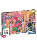 Puzzle 3x48 Super Kolor Trolls 3