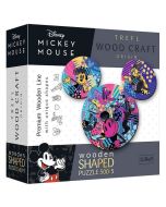 Puzzle 500+5 drewniane kontruowe Kultowa Mickey