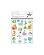 Naklejki papierowe 3D kaktusy 17szt