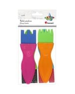 Pędzle piankowe płaskie 4szt.