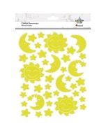 Naklejki świecące w ciemności 39szt.