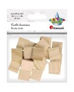 Kostki drewniane płytki 18x20x5mm 26szt