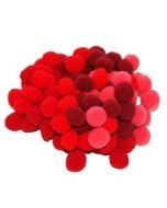 Pompony czerwone 10mm 100szt
